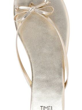 Time and Tru Metallic Gold Thong Sandals